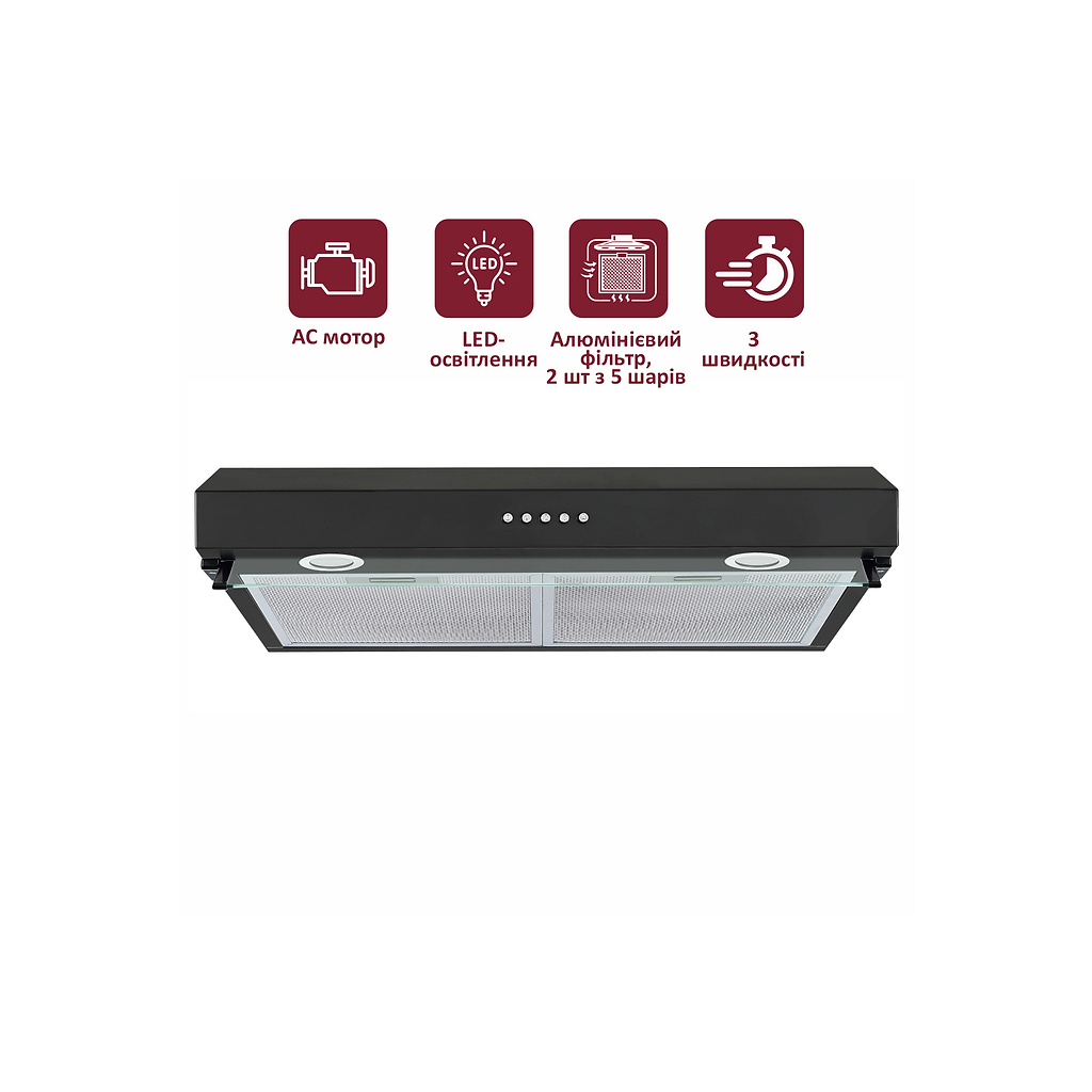 Витяжка кухонна PRIME Technics PVCO 3860 BG