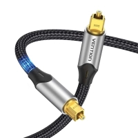 Кабель мультимедійний Optical Toslink 2.0m 5.1ch gray Vention (BAVHH)