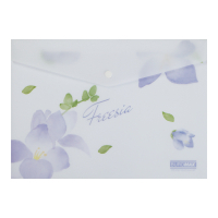 Folder - Buromax A4 envelope with a button, FREESIA ARABESKI, translucent, lilac (BM.3943-26)