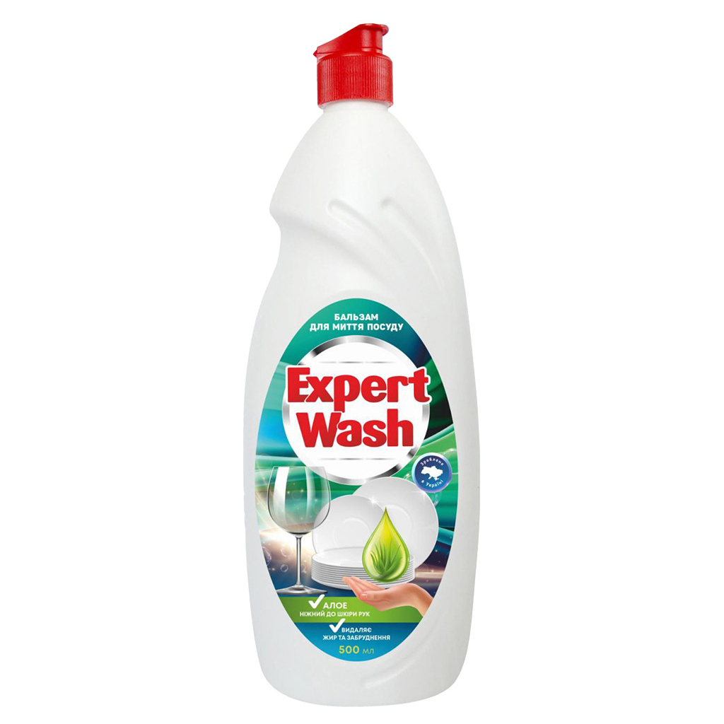 Засіб для ручного миття посуду Expert Wash Алое 500 мл (4820197122196)