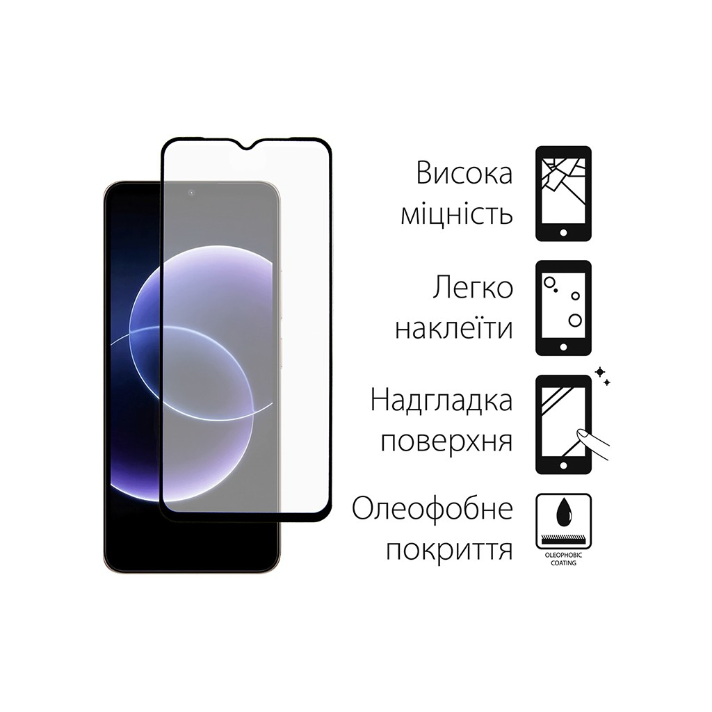 Скло захисне Dengos Full Glue Xiaomi Redmi 17C Black (TGFG-454)