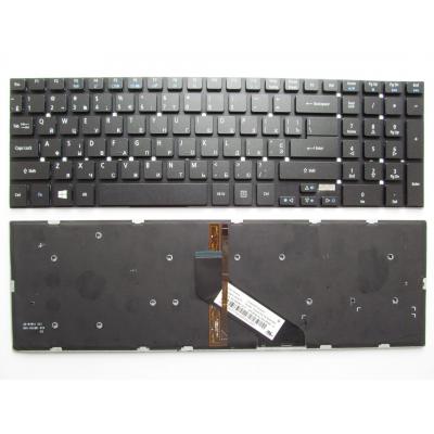 Laptop keyboard Acer Aspire 5755G/E1-522/V3-531 black without frame backlight UA (PK130VR1A00/9Z.N9MBC.A1D/NSK-R6ABC.1D/NK.I1717.0AJ)