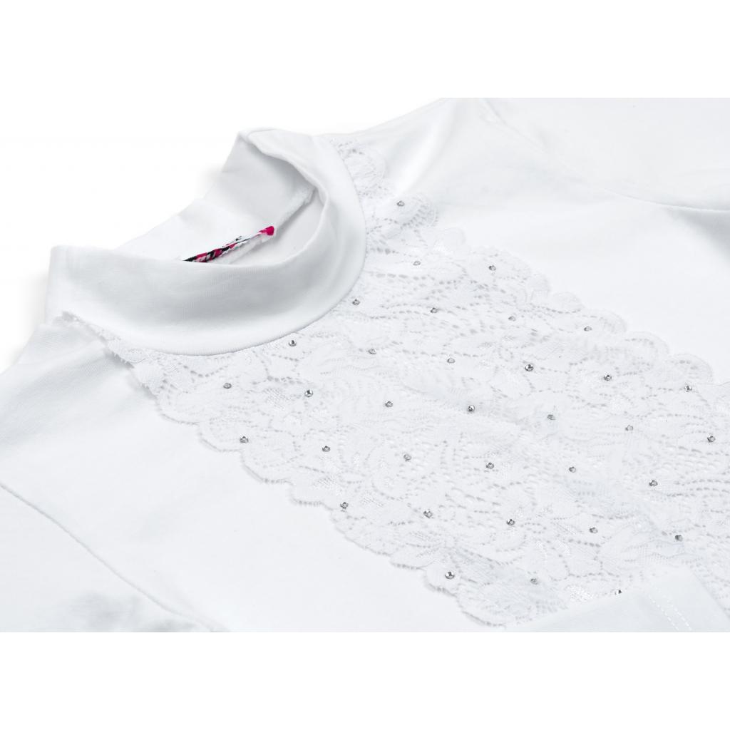 Кофта дитяча Matilda з мереживом (8433-140G-white)