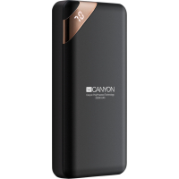 Батарея універсальна Canyon 20000mAh, Inp. 5V/2A, Output 5V/2.1A(Max), Black (CNE-CPBP20B)