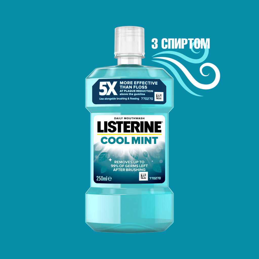 Ополіскувач для порожнини рота Listerine Свіжа м'ята 250 мл (3574660639643/5010123703509)