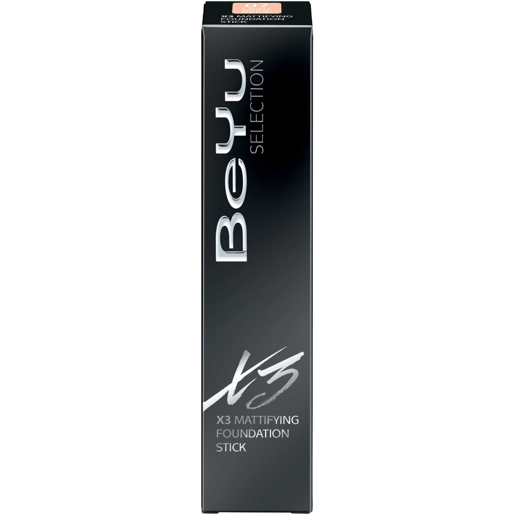 Коректор для обличчя BeYu X3 Mattifying Foundation Stick 07 - Light Beige (4033651020642)