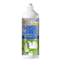 Засіб для ручного миття посуду Wash&Free Зелене яблуко та екстракт едельвейса 1000 г (4823128001379)