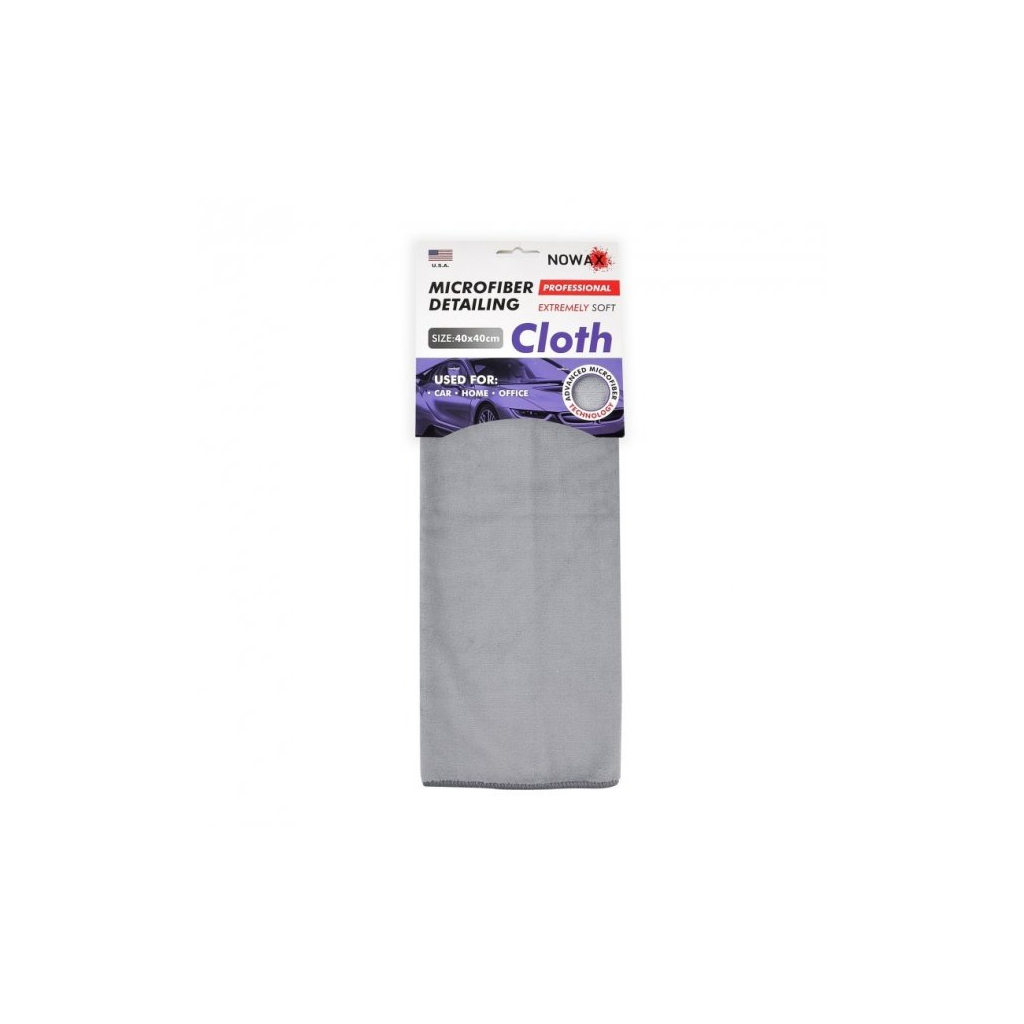 Автомобільна серветка NOWAX 40х40см, сіра (NX68441) Автомобільна серветка NOWAX 40х40см, сіра (NX68441)