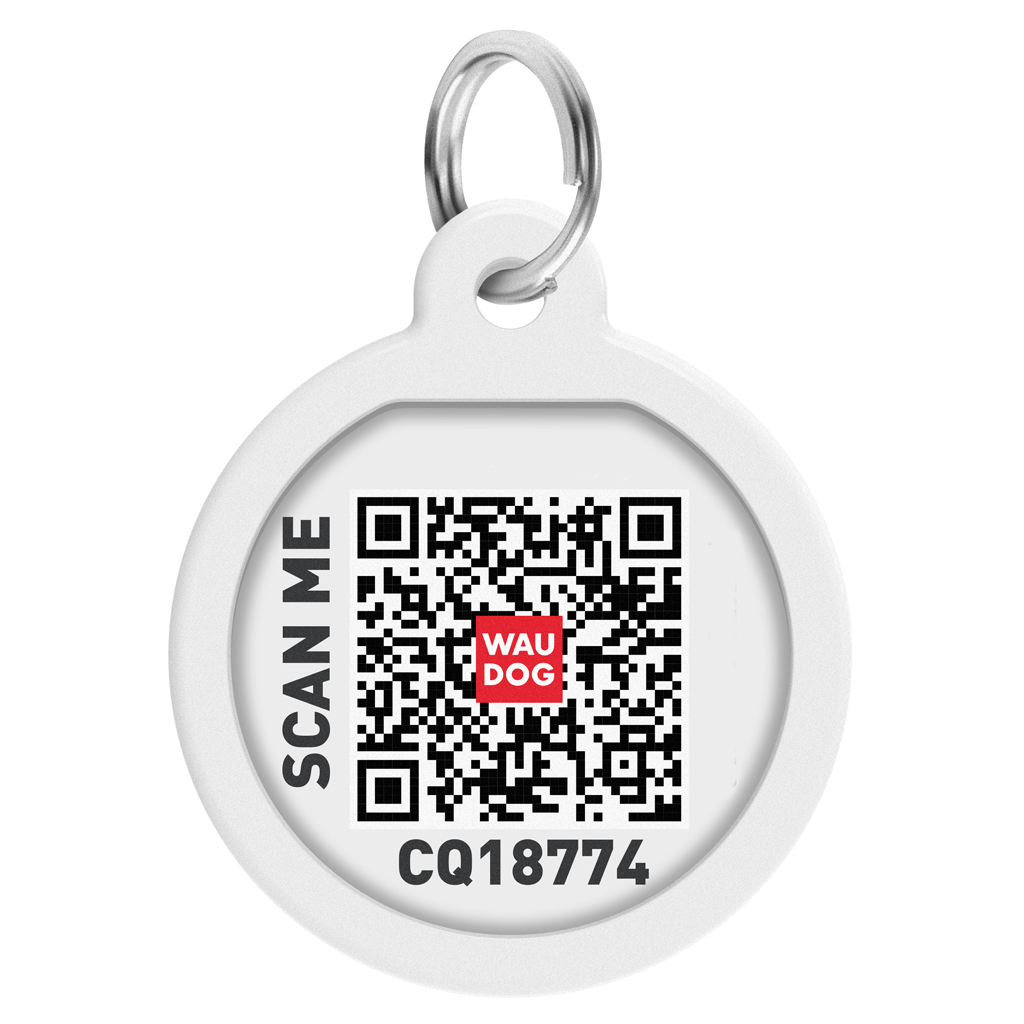 Адресник для тварин WAUDOG Smart ID з QR-паспортом "NASA", коло 25 мм (0625-0147)