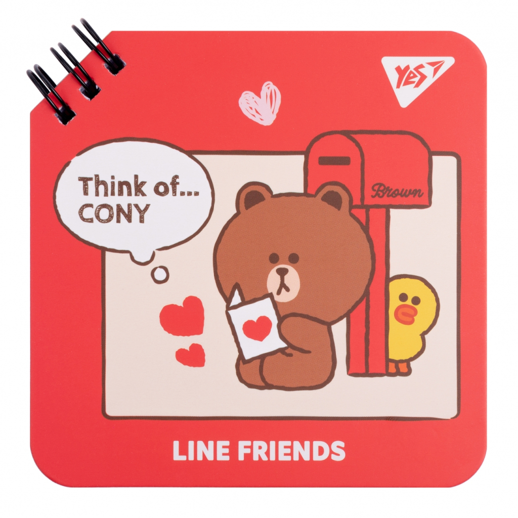 Блокнот Yes Line Friends Think of Cony 110 х 110 80 аркушів (151751)