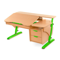Desk Pondi Ergonomic transformer with a cabinet Beech-green (BK211ZL)