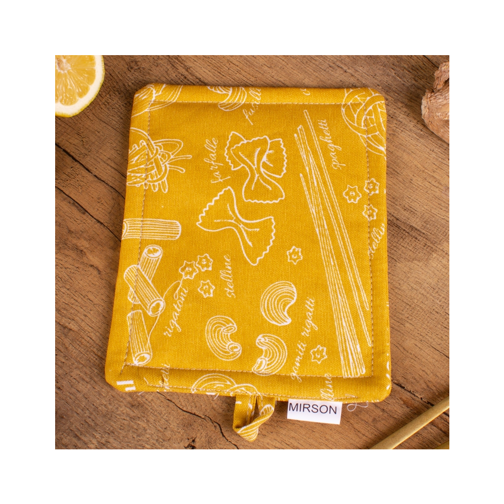 Кухонна прихватка MirSon рогожа/напівпанама №201 - Yellow paste (2200006753810) Кухонна прихватка MirSon рогожа/напівпанама №201 - Yellow paste (2200006753810)