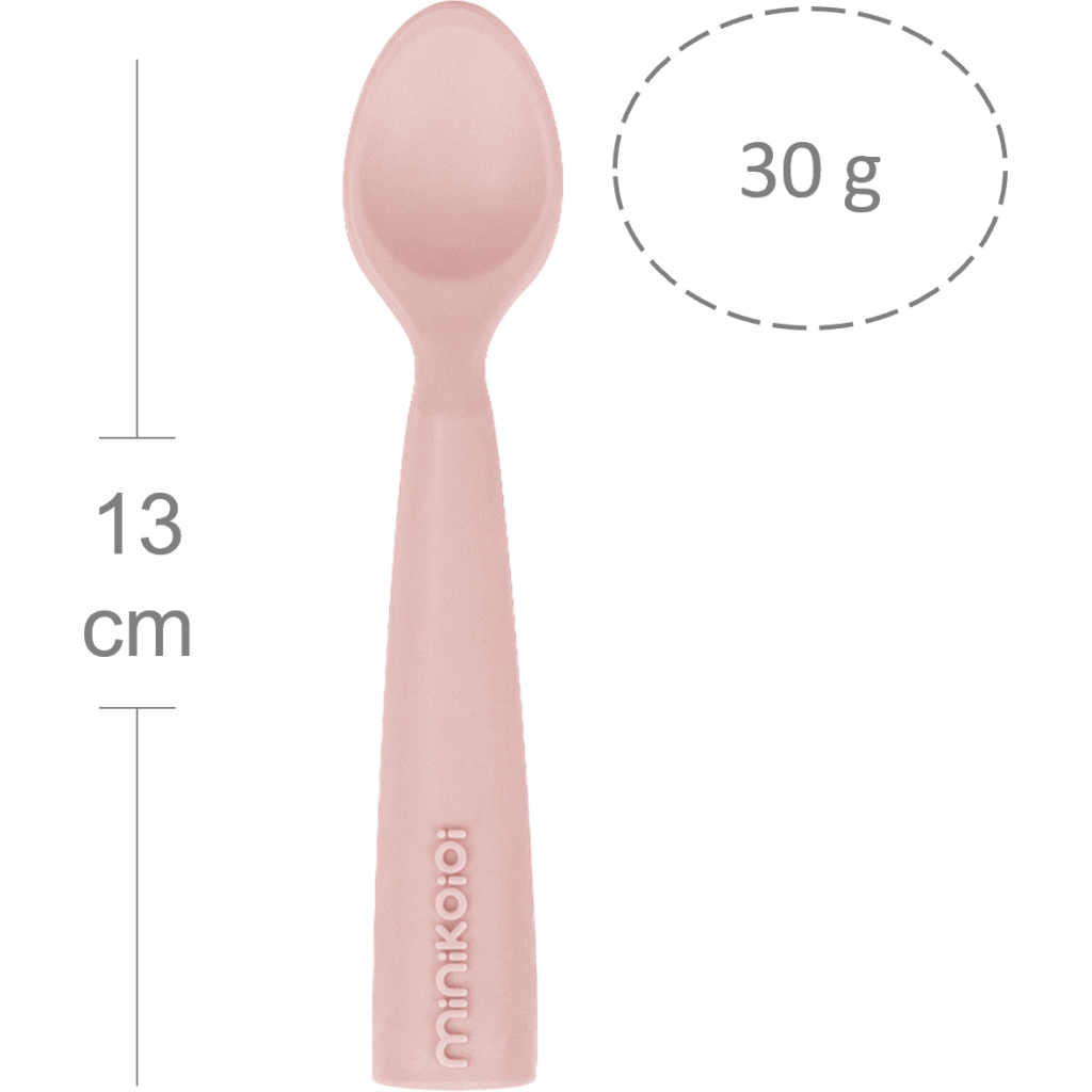 Набір дитячого посуду MinikOiOi Scooper - Pinky Pink ложка силіконова (101140002)
