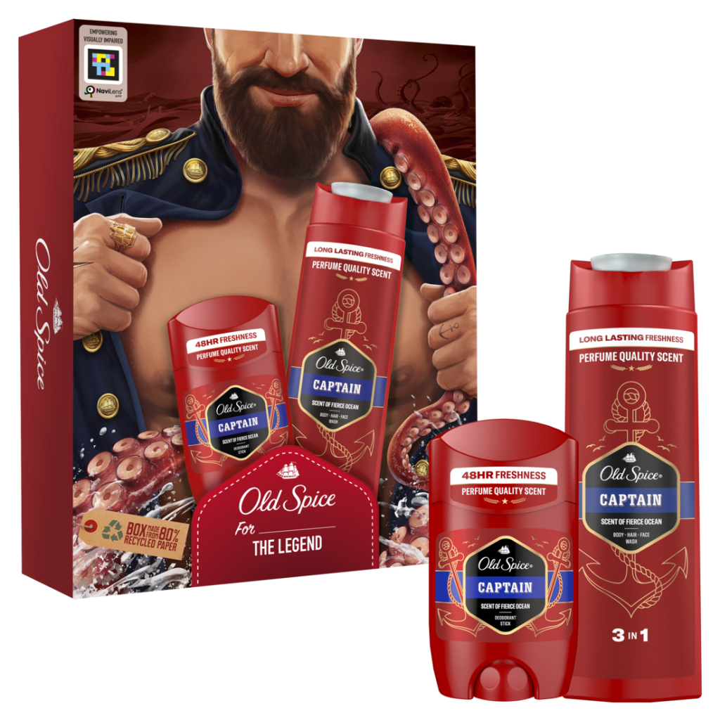 Набір косметики Old Spice Dark Captain Гель для душу 3-в-1 250 мл + Твердий дезодорант 50 мл (8700216131735)