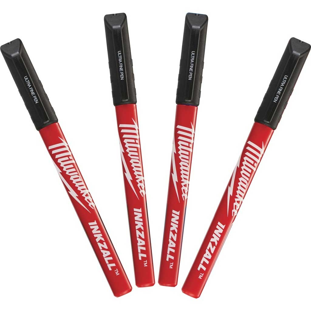 Набір маркерів Milwaukee Fine Tip INKZALL чорний, 4шт (48223164)