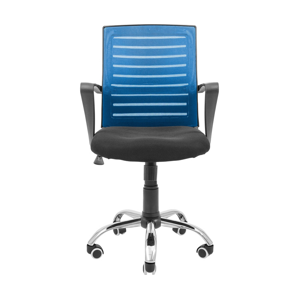Офісне крісло Richman Флеш Ю Хром М-1 (Tilt) Сітка чорна + синя (ADD0003029)