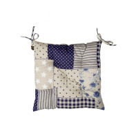 Chair cushion Provence Patchwork blue Mistress 40x40 cm (4823093451155)