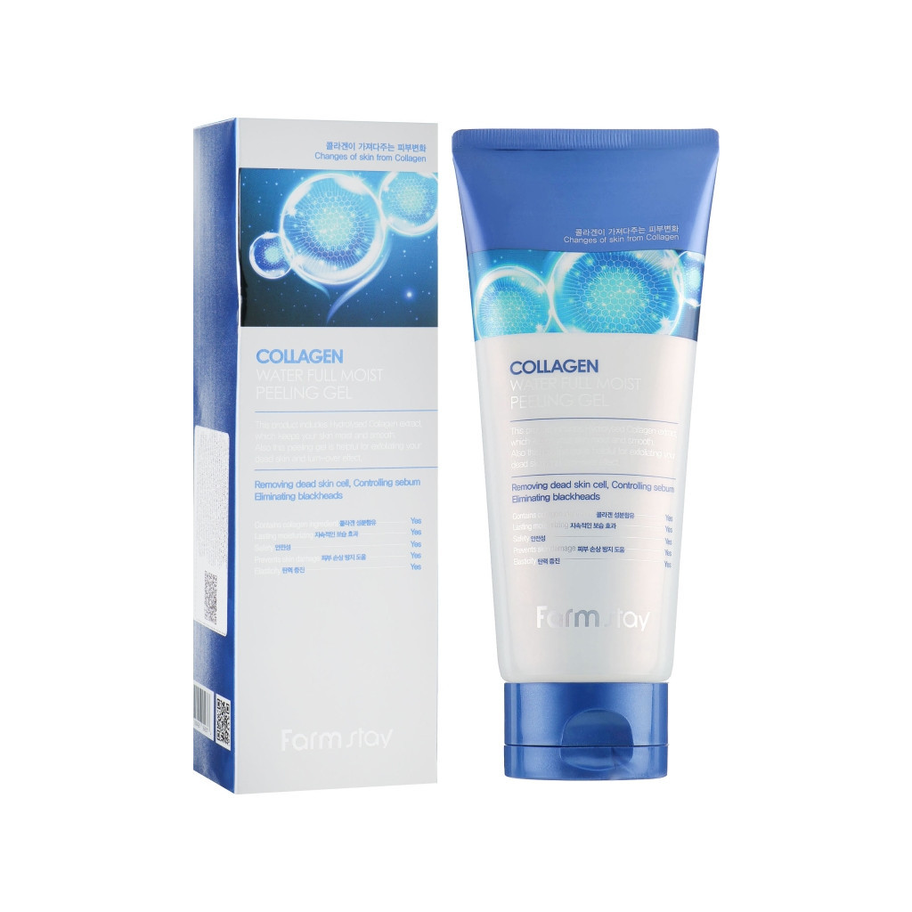 Пілінг для обличчя FarmStay Collagen Water Full Moist Peeling Gel З колагеном 180 мл (8809809801786)
