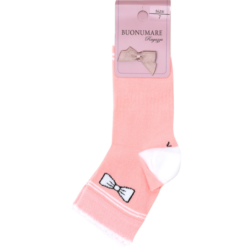 Шкарпетки дитячі BNM з бантиком (M0C0101-1271-7G-pink)