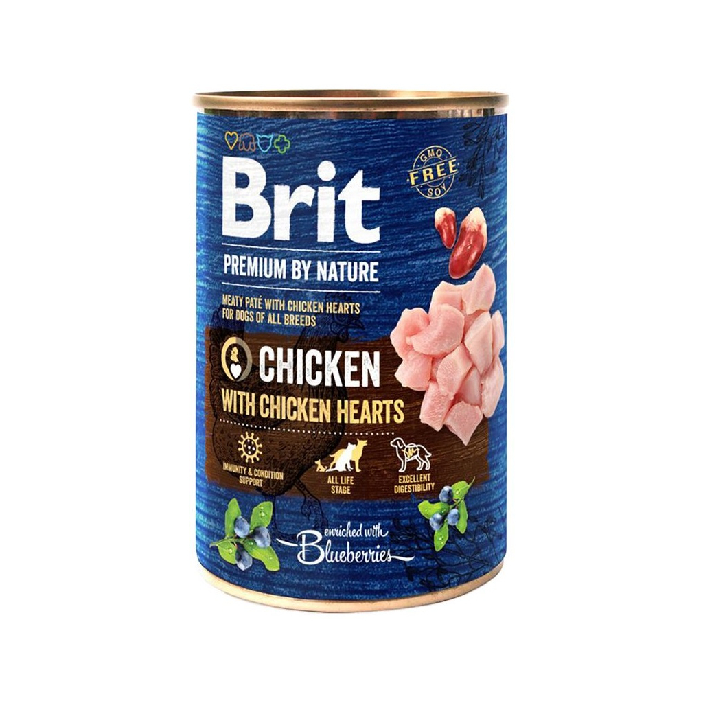 Вологий корм для собак Brit Premium by Nature з куркою (8595602561780)