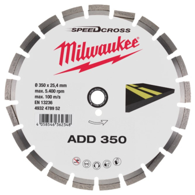 Круг відрізний Milwaukee алмазний ADD 350 для асфальту (4932478952)