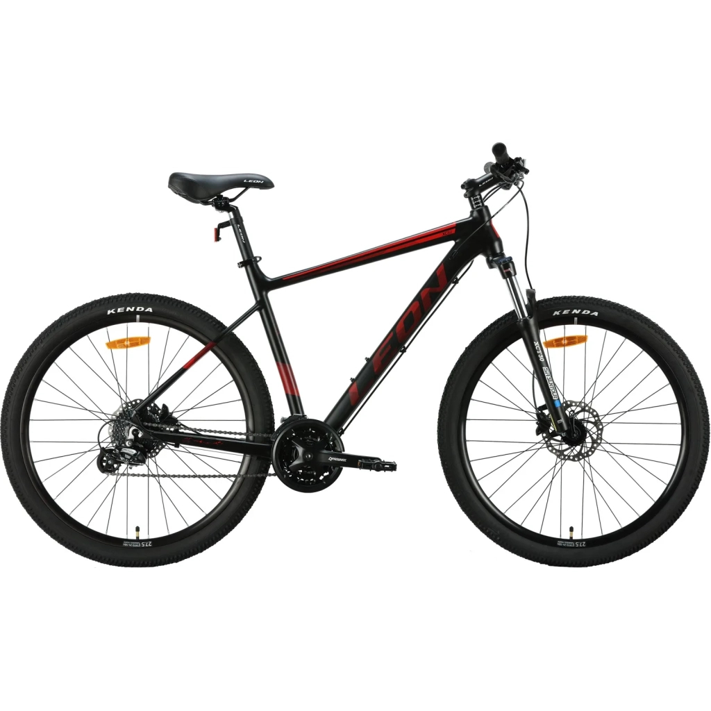 Велосипед Leon 27.5" XC 80 AM DD рама-20" Al чорний з червоним 2024 (OPS-LN-27.5-167)
