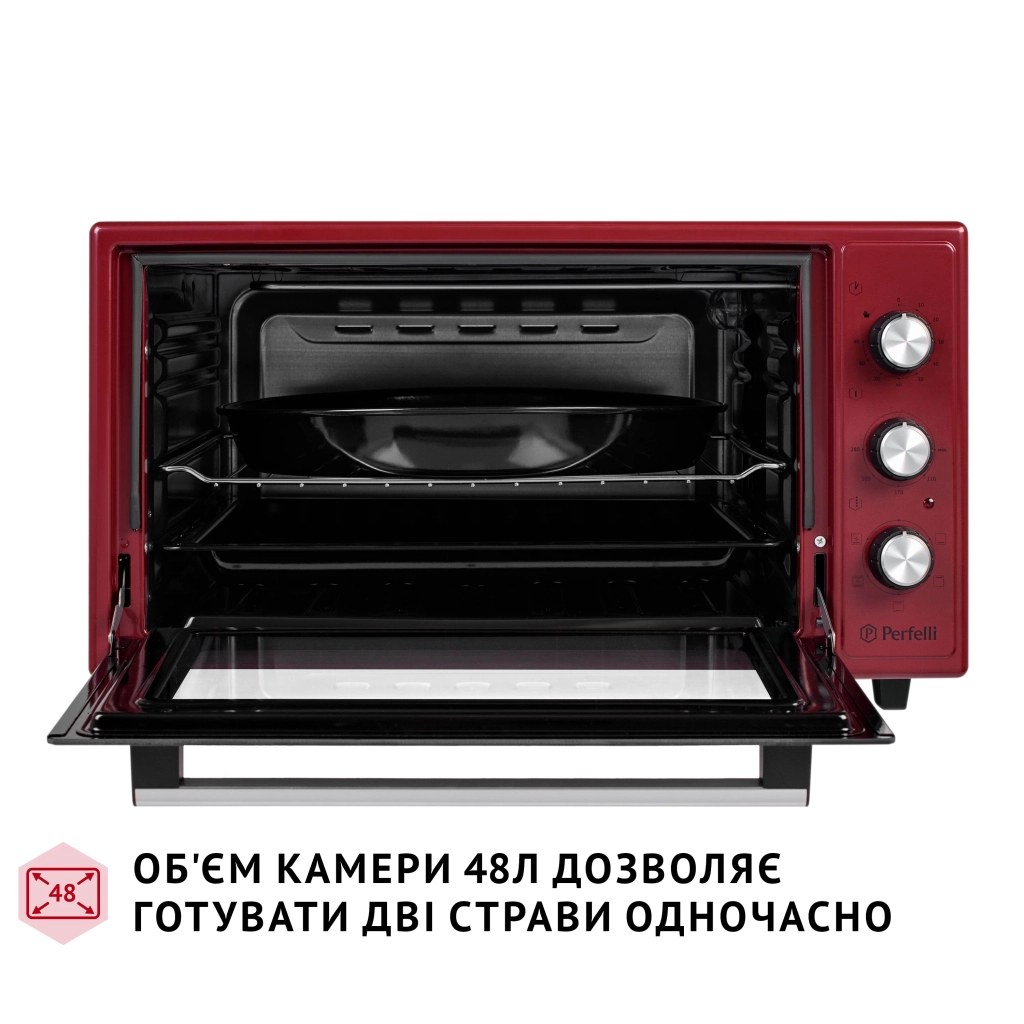 Електропіч Perfelli TRIMO 48 RED