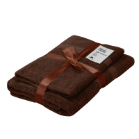 ARDESTO towel set of terry Splendid 50x90 cm, 70x140 cm, 2 pcs, 100% cotton, brown (ART2359BR)