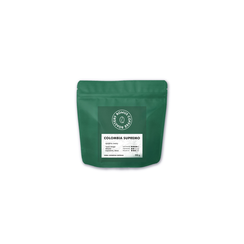 Кава Romus Roastery Colombia Supremo мелена 250 г (8893) Кава Romus Roastery Colombia Supremo мелена 250 г (8893)