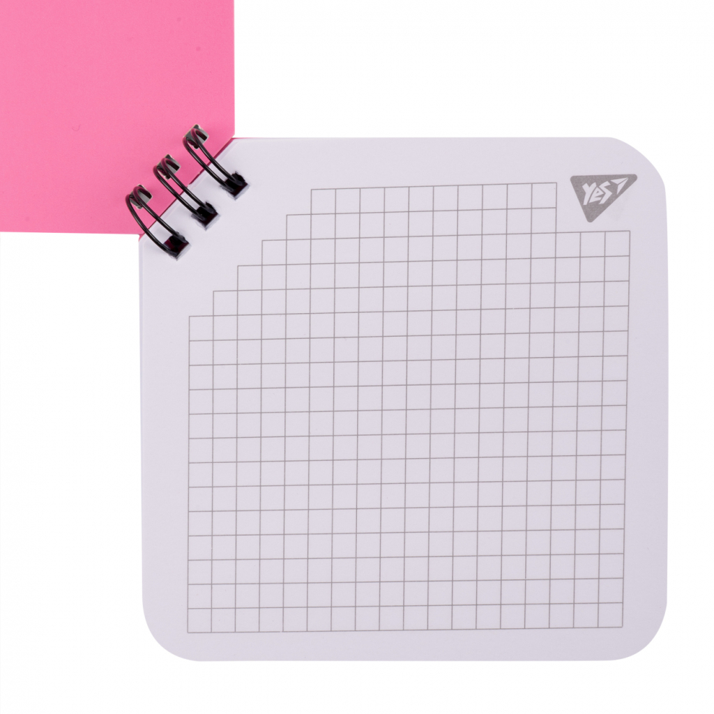 Блокнот Yes 110x110 мм 80 аркушів на cпіралі Hey Helly клітинка (151821)