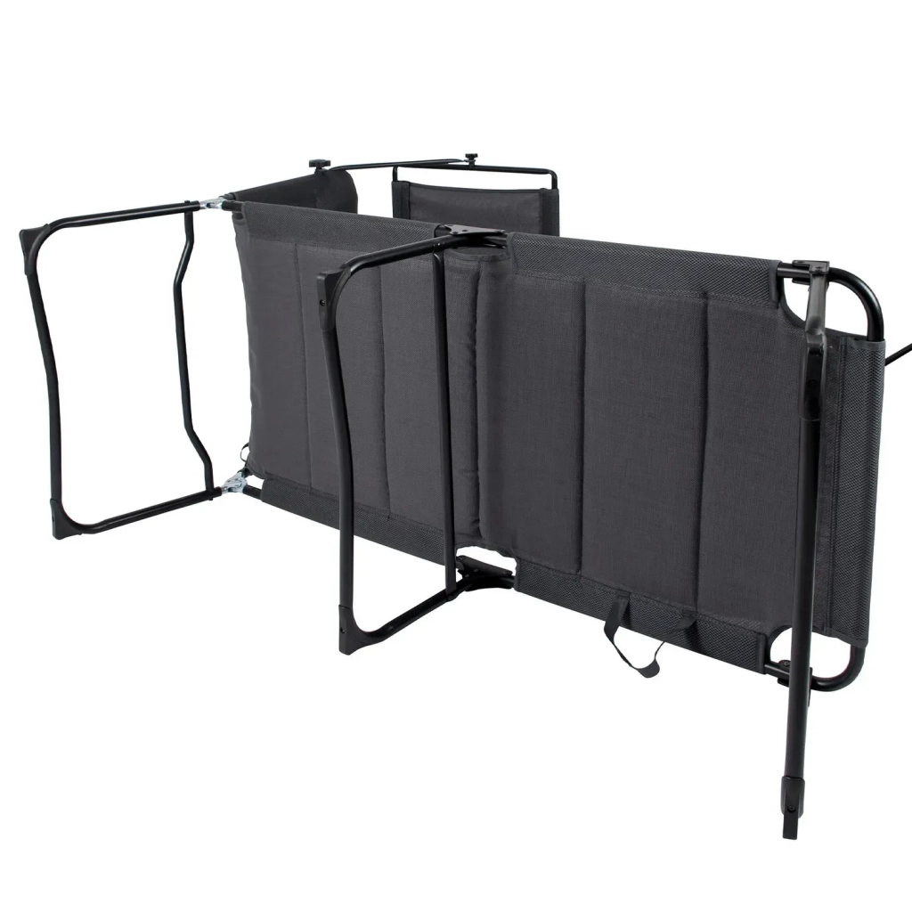 Розкладачка Bo-Camp Sun Lounger With Sunscreen 5 Positions Grey (1304492) (DAS303260)