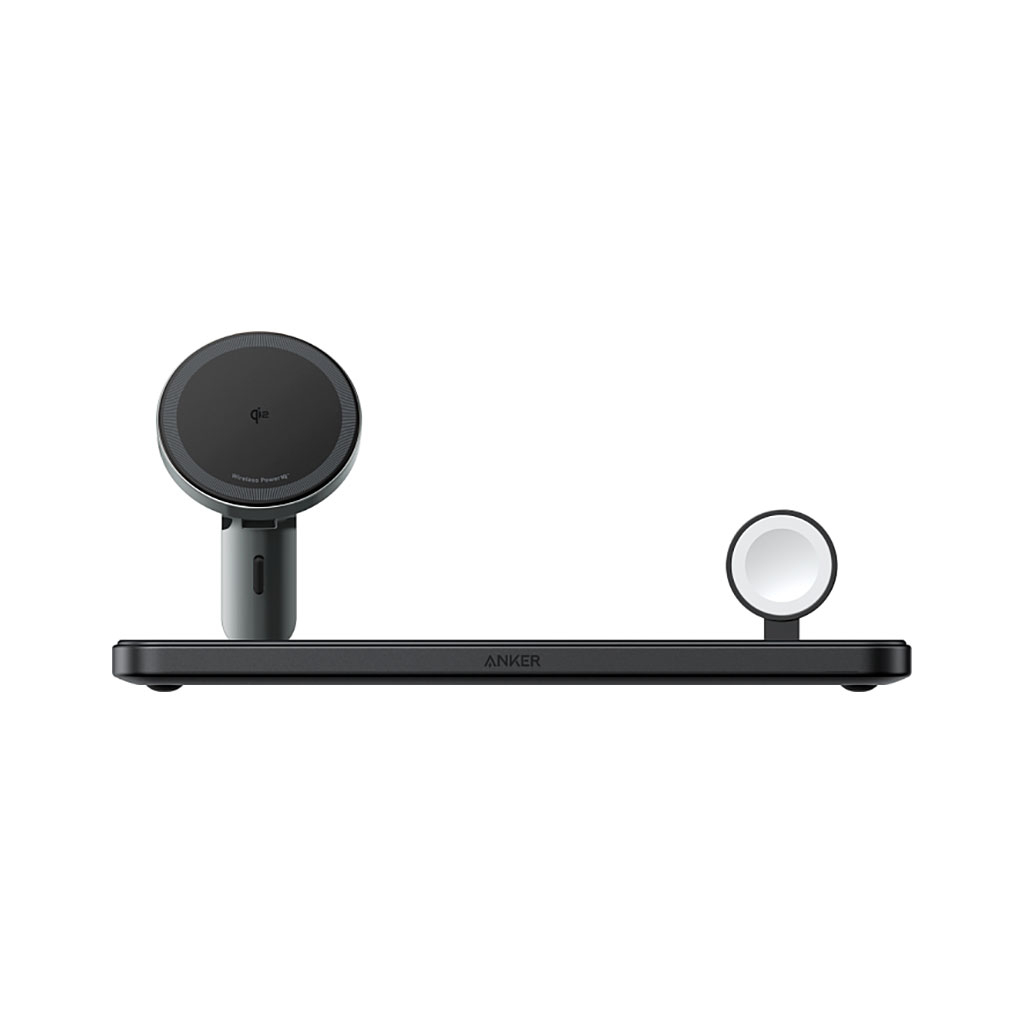 Зарядний пристрій Anker MagGo Wireless Charging Station 15W 3-in-1 Pad Black (B25M1311)