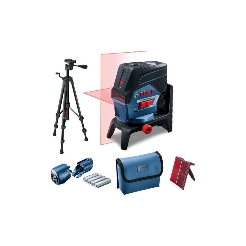 Лазерний нівелір Bosch Professional GCL2-50C+RM2+BT150 до 10м, ±0.3мм/м, 4AAx1.5В, IP54, штативі, чохол, мішеннь (0.601.066.G02)