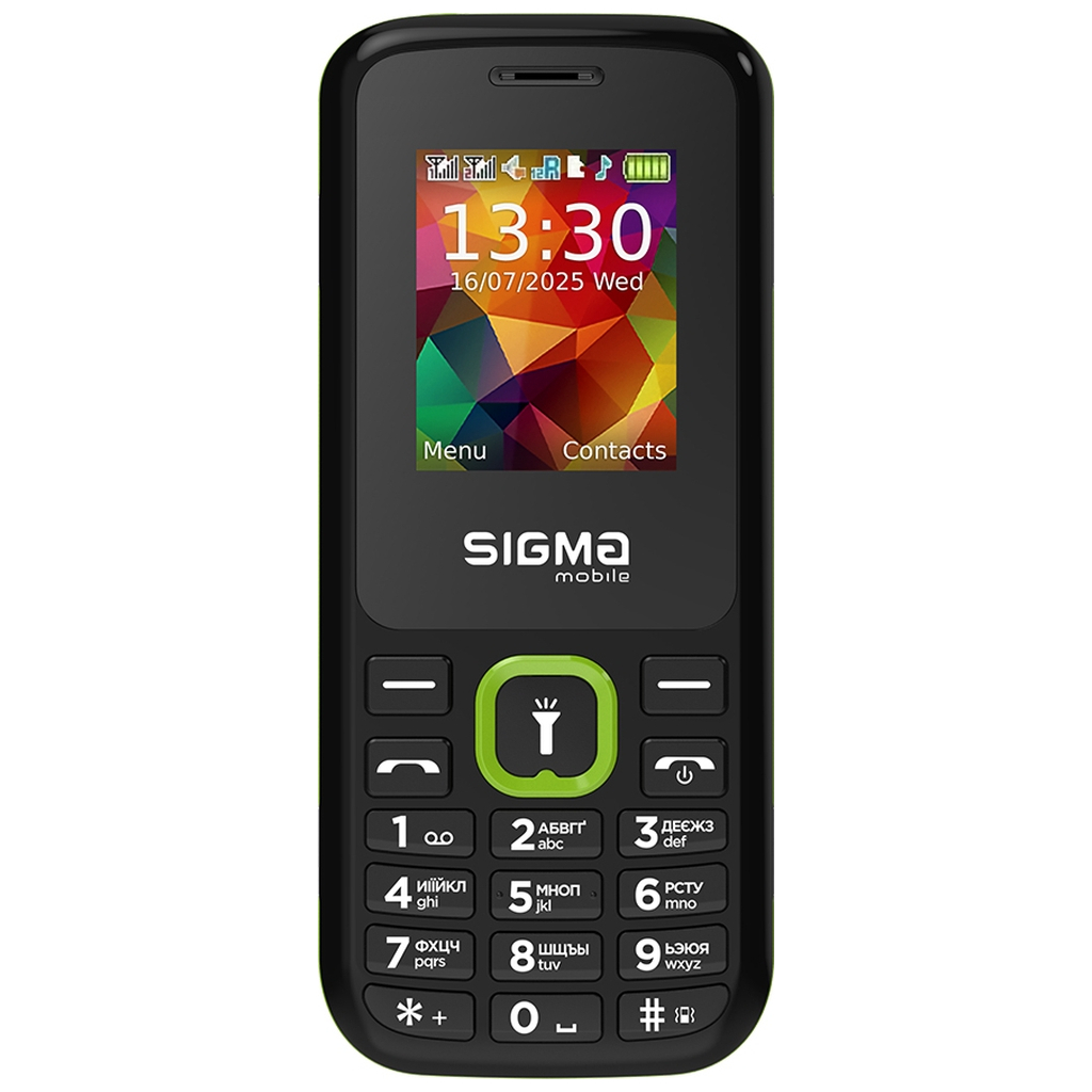 Мобільний телефон Sigma X-style 171 MINI Track Black-Green (4827798813720) Мобільний телефон Sigma X-style 171 MINI Track Black-Green (4827798813720)