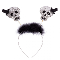 Дитячий обруч для волосся YES! Fun Хелловін Череп LED (973715)