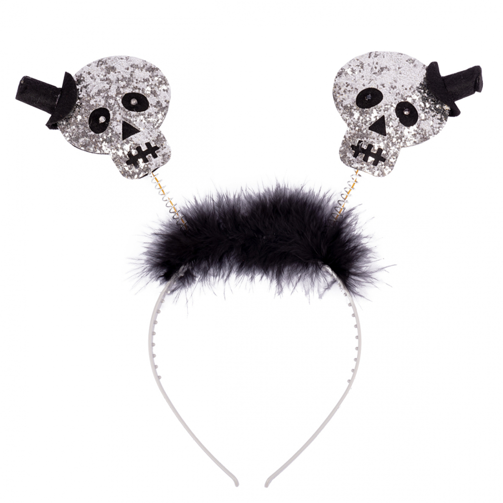 Дитячий обруч для волосся YES! Fun Хелловін Череп LED (973715)