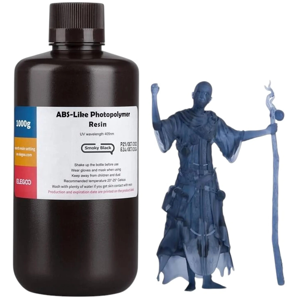 Фотополімерна смола ELEGOO Resin, ABS-like 1кг, black (50.103.0115) Фотополімерна смола ELEGOO Resin, ABS-like 1кг, black (50.103.0115)