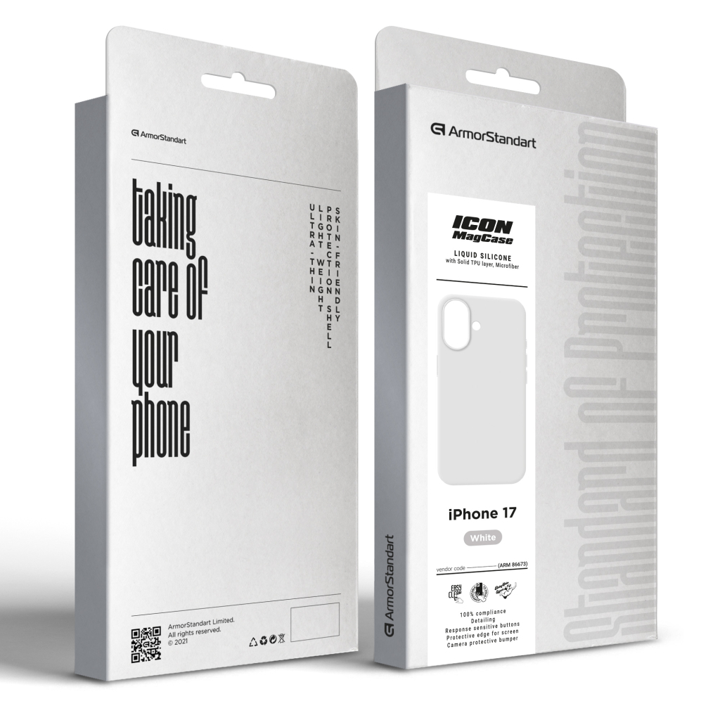 Чохол до мобільного телефона Armorstandart ICON2 MagCase Apple iPhone 17 White (ARM86673) Чохол до мобільного телефона Armorstandart ICON2 MagCase Apple iPhone 17 White (ARM86673)