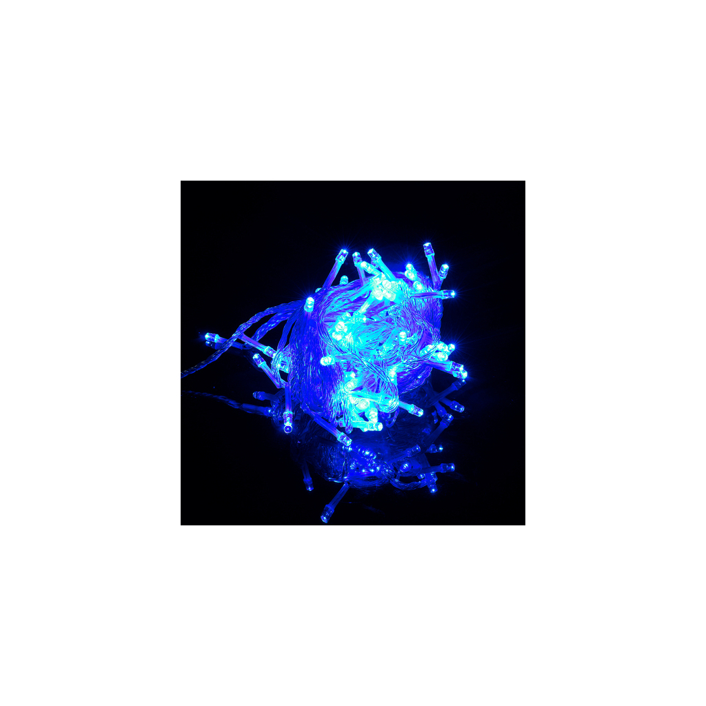 Гірлянда Voltronic 100 LED Діод Blue, 10 м., 8 режимів, прозора (Garl-100LED-10mB)
