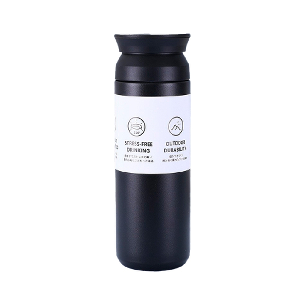 Термос Merlion Travel Tumbler 350 мл, подвійна кришка, чорний (SUS-304-350Black) Термос Merlion Travel Tumbler 350 мл, подвійна кришка, чорний (SUS-304-350Black)