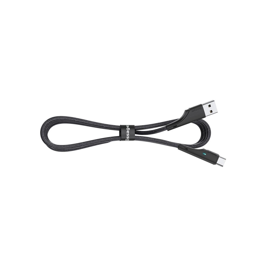 Дата кабель USB 2.0 AM to USB-C 1.0m 3A black Essager (EXCT-LS01)