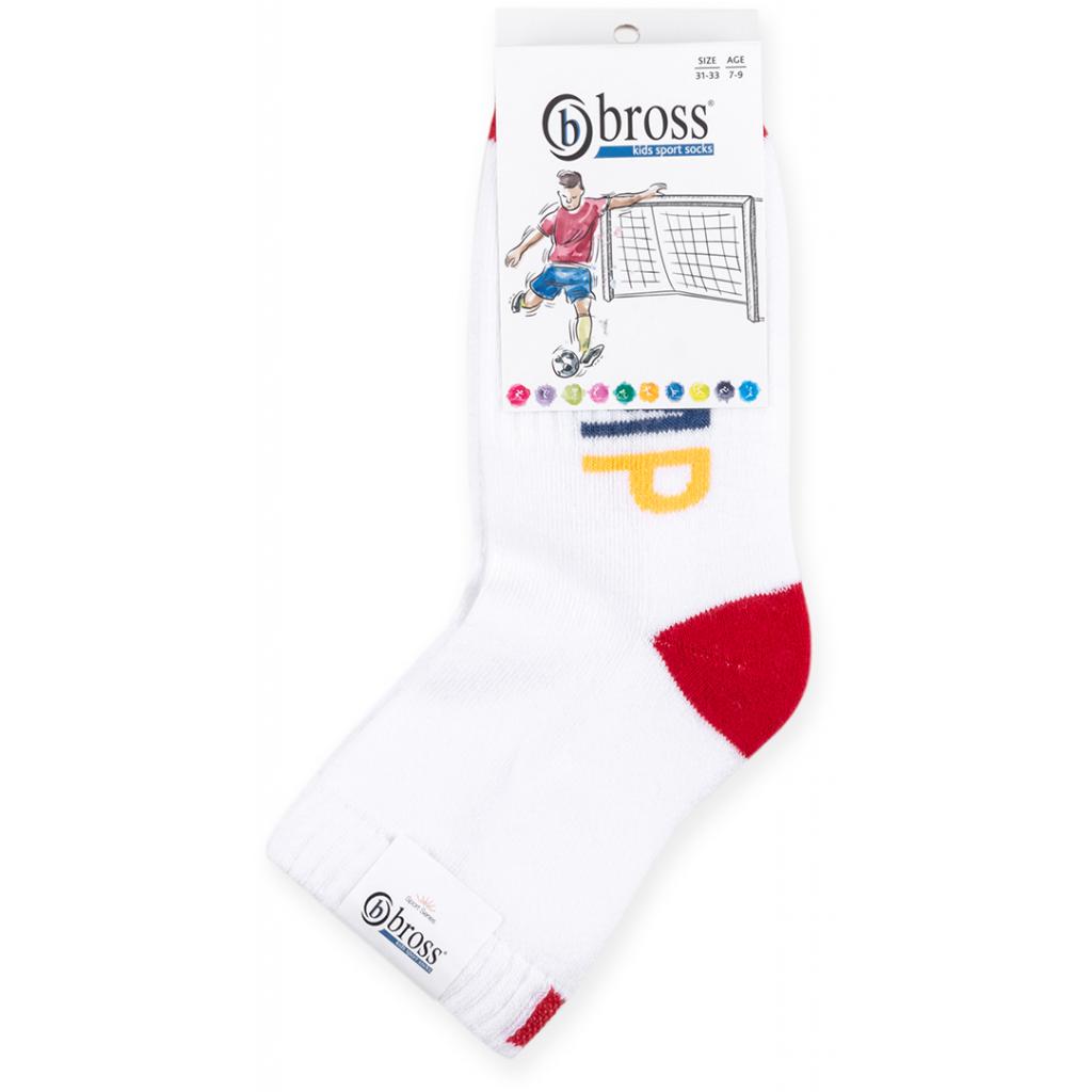 Шкарпетки дитячі Bross "Jump" з червоними вставками (11614-5-7B-red)