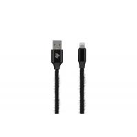 Дата кабель USB 2.0 AM to Lightning 1.0m Fur black 2E (2E-CCLAC-BLACK)