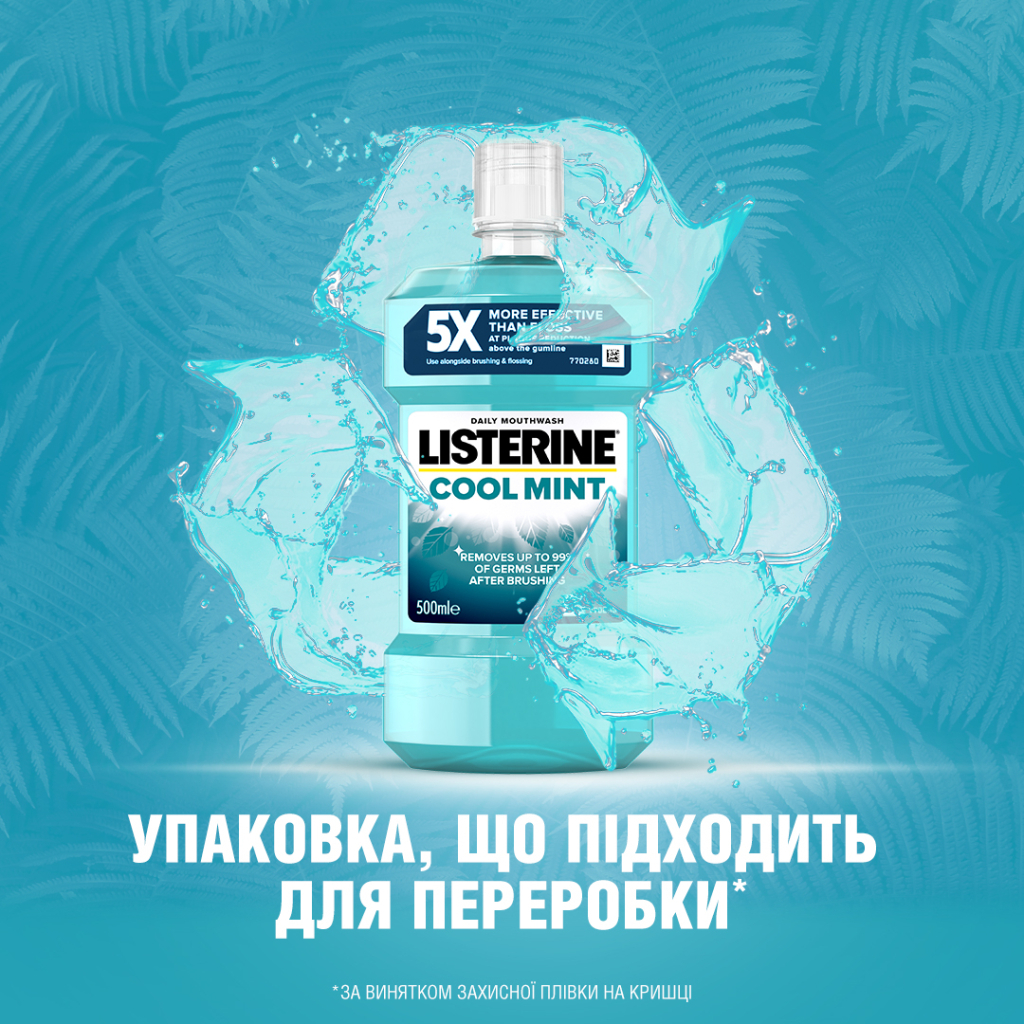 Ополіскувач для порожнини рота Listerine Свіжа м'ята 500 мл (3574661070360/5010123703585)