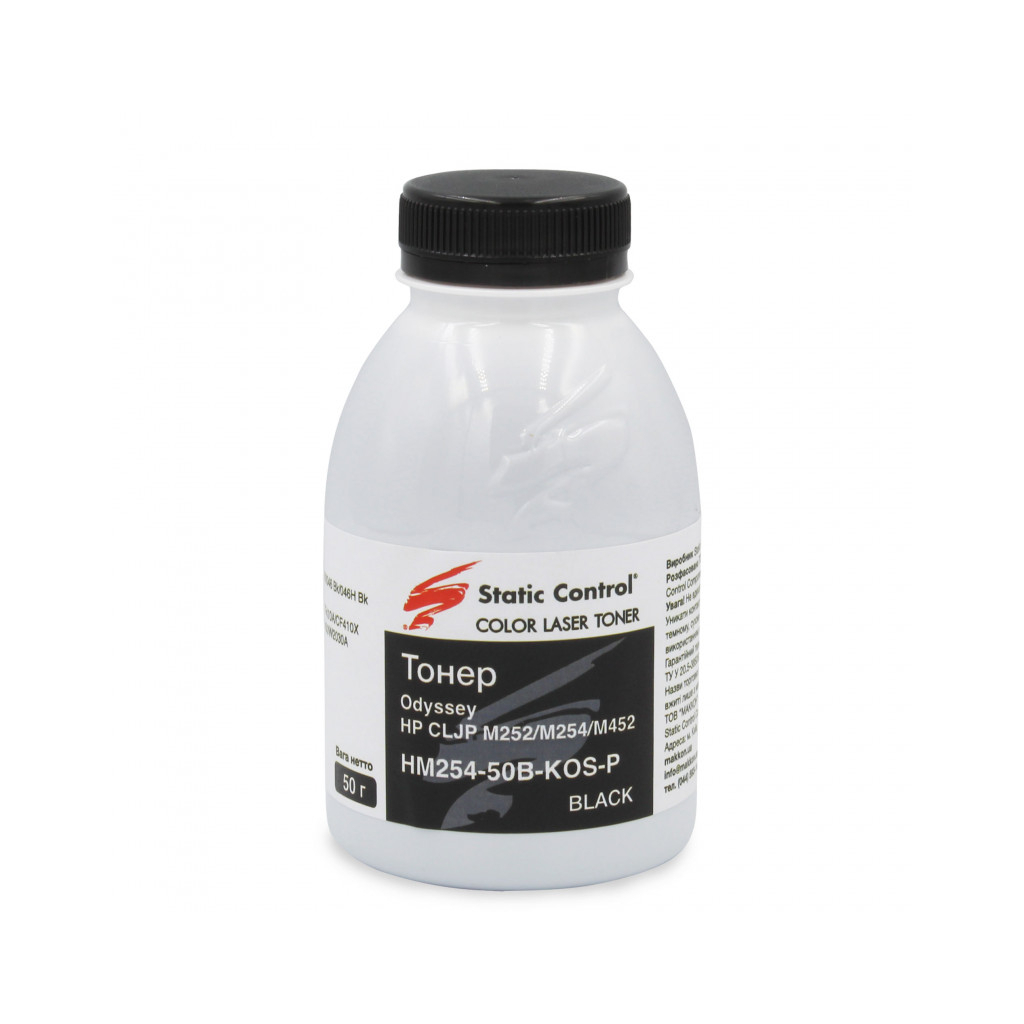 Тонер HP CLJP M252/M254/M452 50г black, фасовка Static Control (HM254-50B-KOS-P) Тонер HP CLJP M252/M254/M452 50г black, фасовка Static Control (HM254-50B-KOS-P)