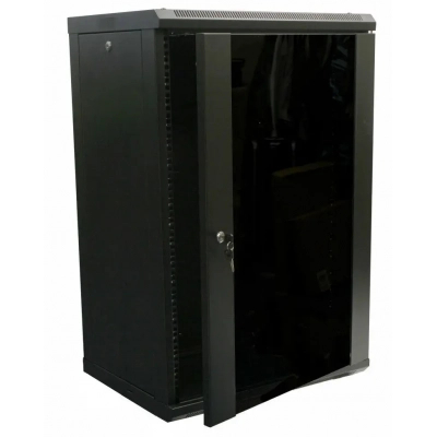 Wall cabinet Hypernet 18U 19" 600x450 (WMNC-18U-FLAT-AC- BLACK)