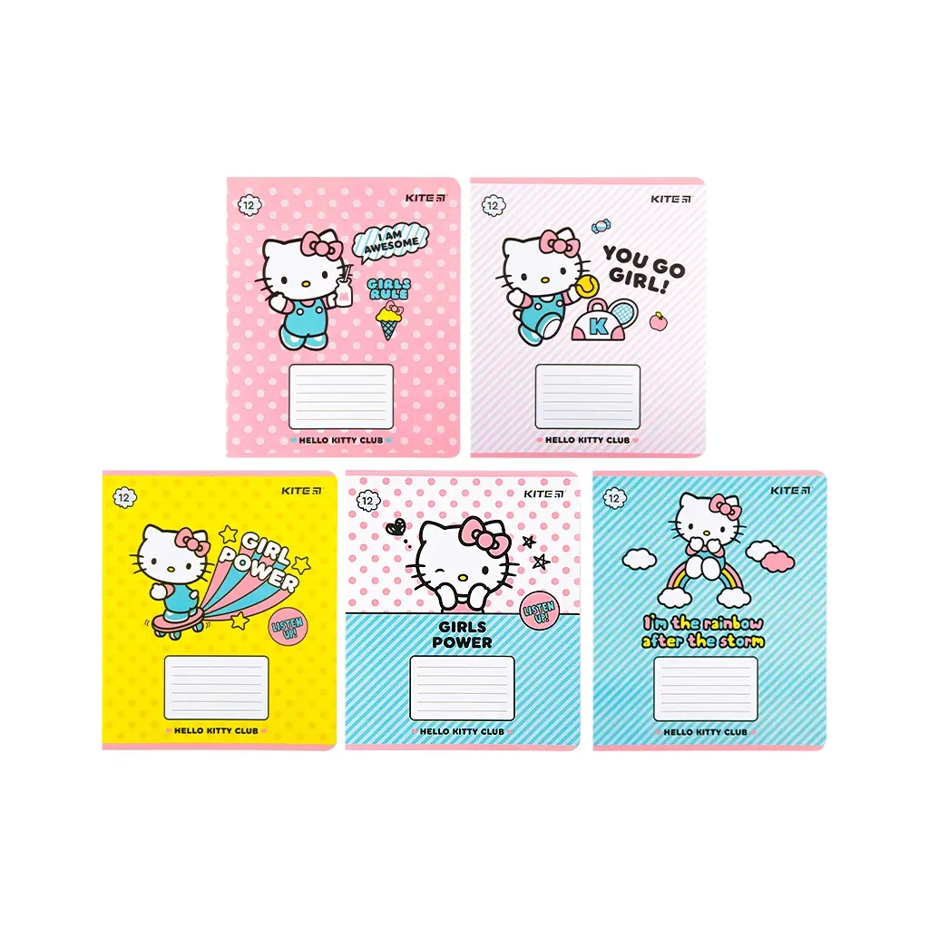 Зошит Kite Hello Kitty, 12 аркушів, лінія (HK22-234)