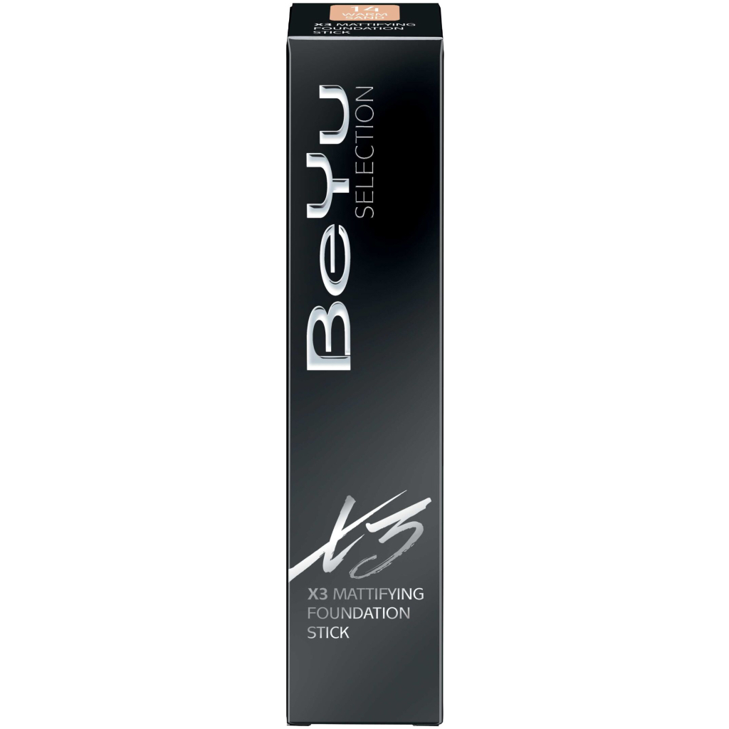 Коректор для обличчя BeYu X3 Mattifying Foundation Stick 14 - Warm Sand (4033651020659)