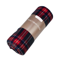 Plaid Home Line fleece Polar red-gray, 220x160 cm (164479)
