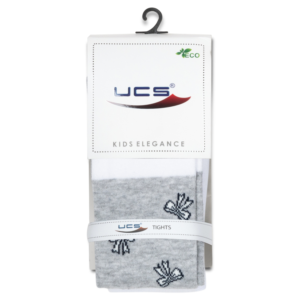 Колготки дитячі UCS Socks з бантиками (M0C0301-2290-7G-gray)